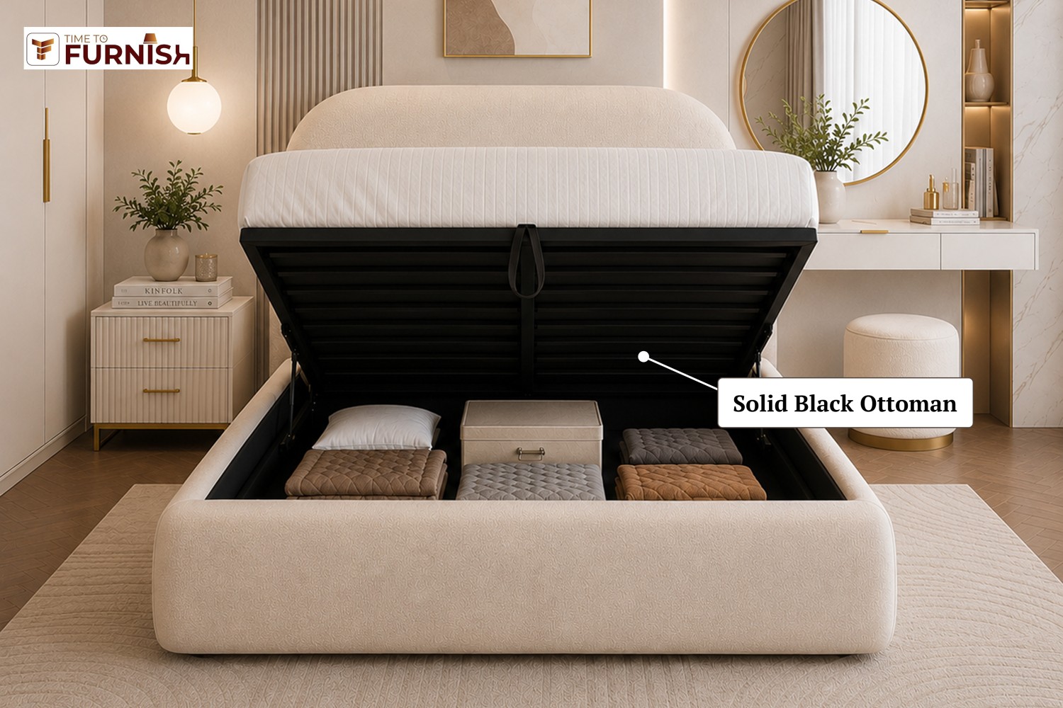 Aaliyah Signature Bed with Optional Ottoman Storage  TTF289