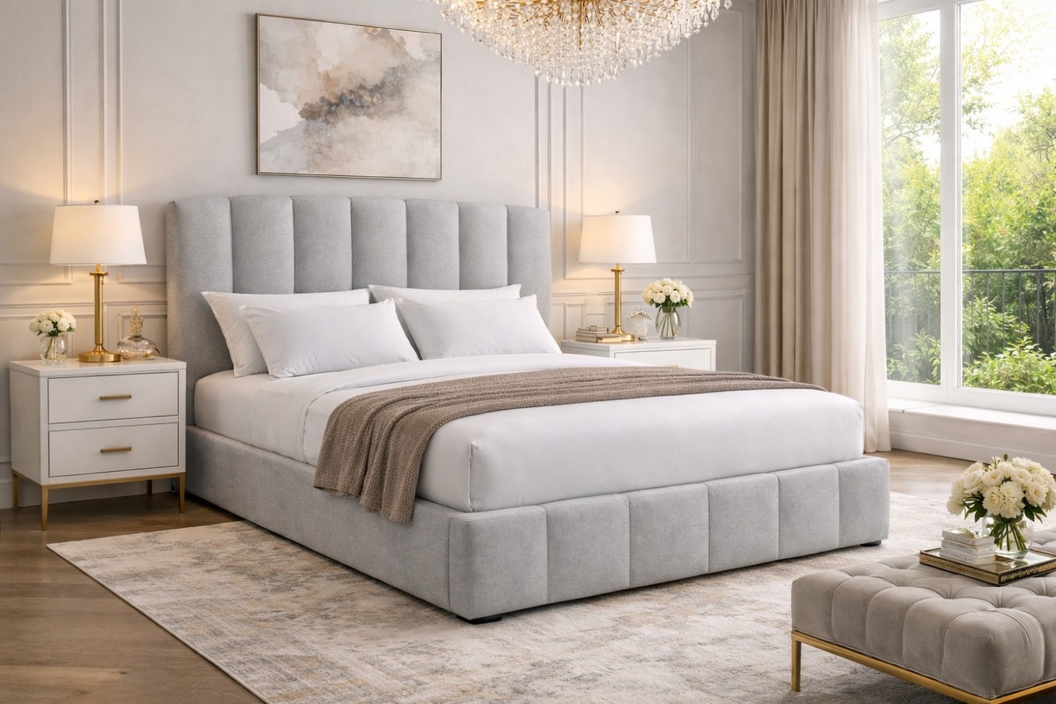 Luna Bed with Optional Ottoman Storage