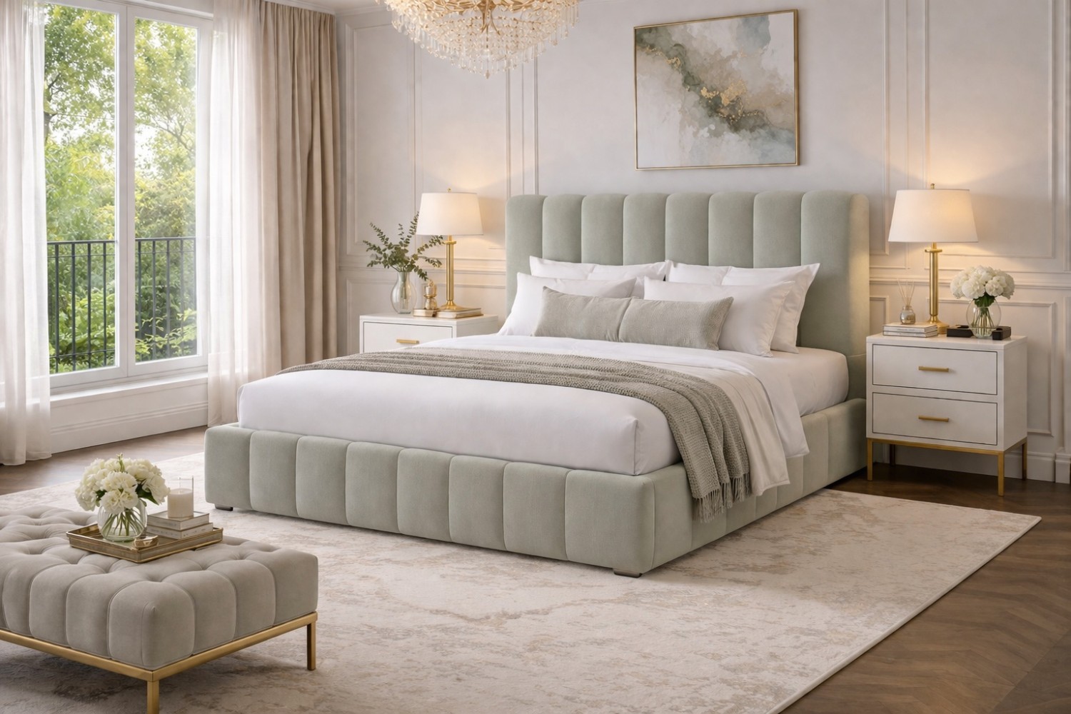 Luna Bed with Optional Ottoman Storage