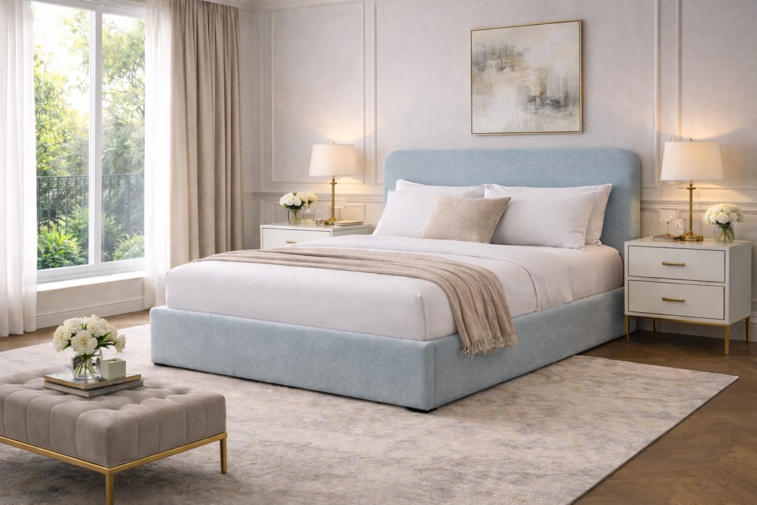 Lux Bed with Optional Ottoman Storage