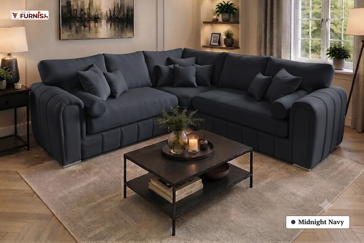TTF-S-Jamila2634 Luxury Fabric Sofa  Sofa Only (Coffee Table Not Included)