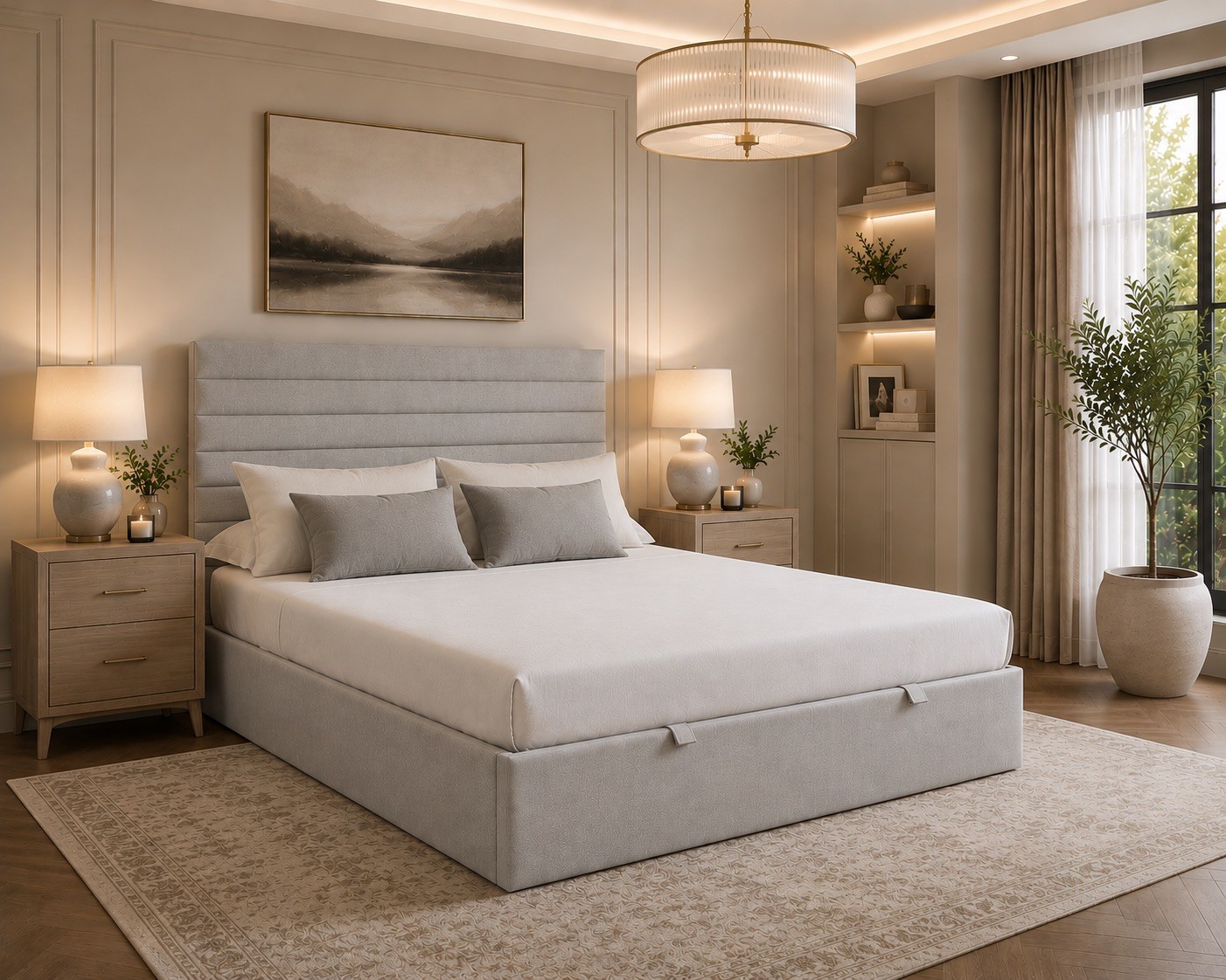 Ramsy Up Bed with Optional Ottoman Storage