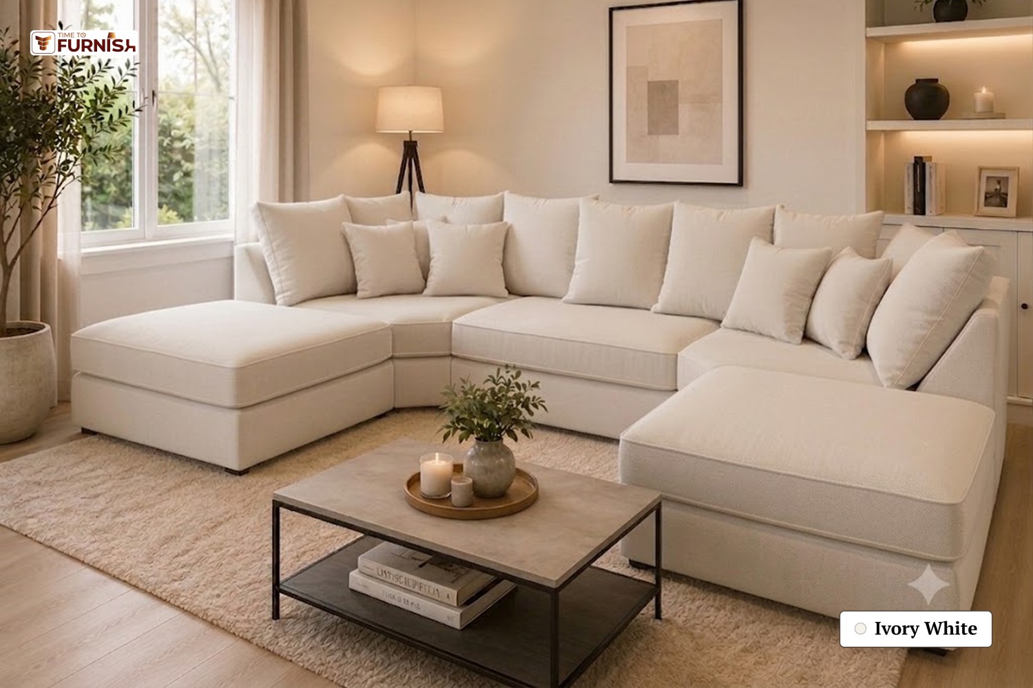 TTF-S-Sahara2622 Luxury Fabric Sofa  Sofa Only (Coffee Table Not Included)