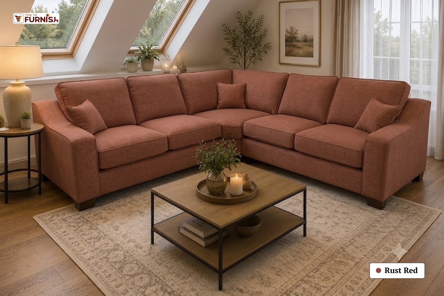 TTF-S-Safiya2631 Luxury Fabric Sofa  Sofa Only (Coffee Table Not Included)