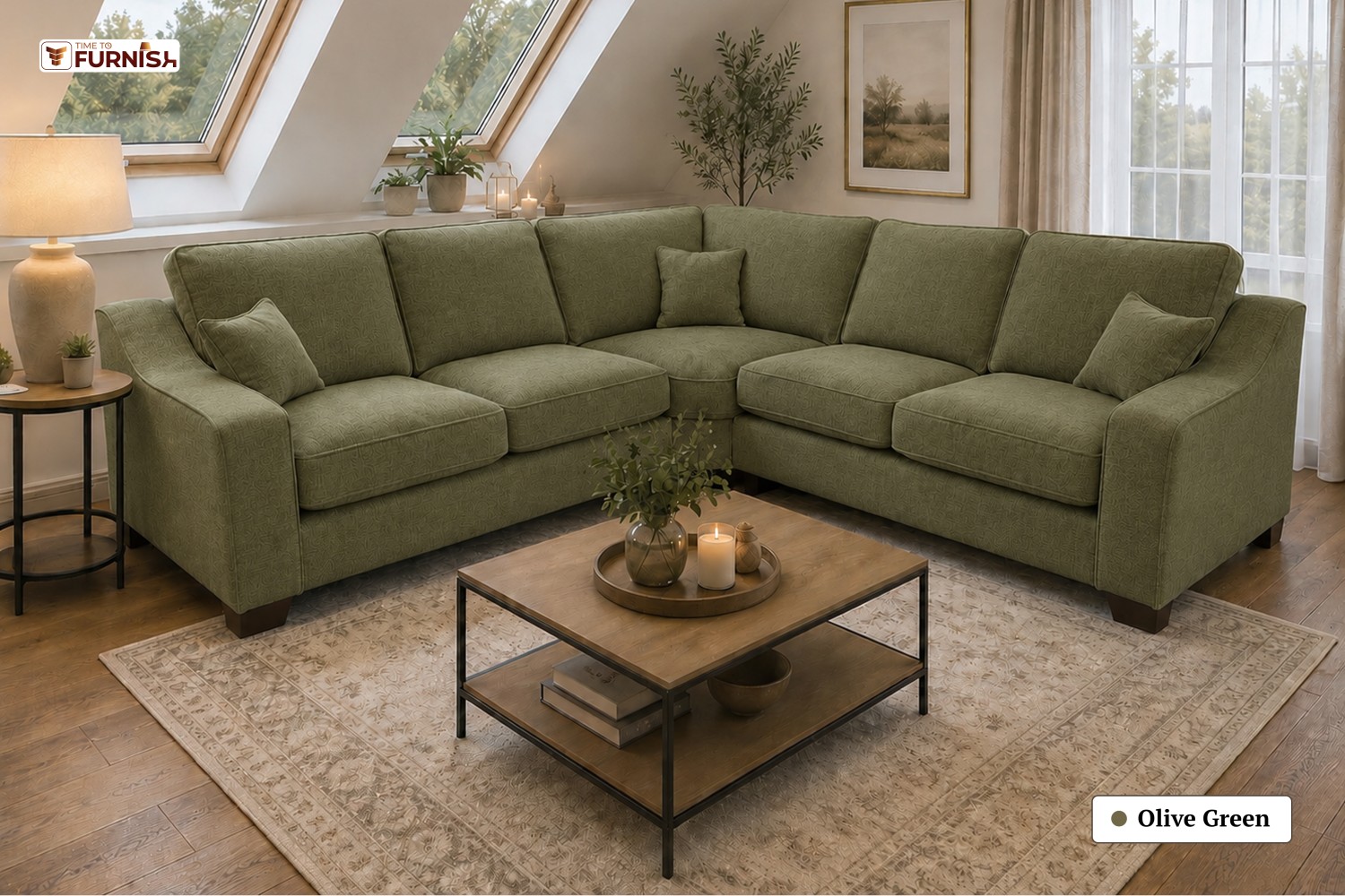 TTF-S-Safiya2631 Luxury Fabric Sofa  Sofa Only (Coffee Table Not Included)