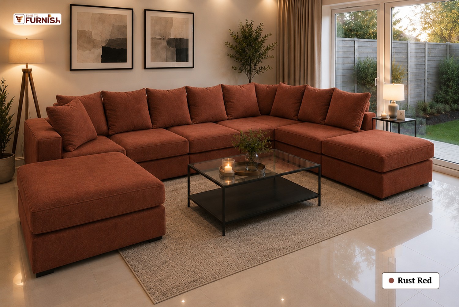 TTF-S-Farah2616 Luxury Fabric Sofa  Sofa Only (Coffee Table Not Included)