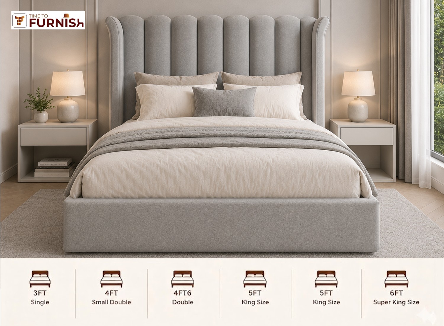 Malika Prestige Bed with Optional Ottoman Storage  TTF286