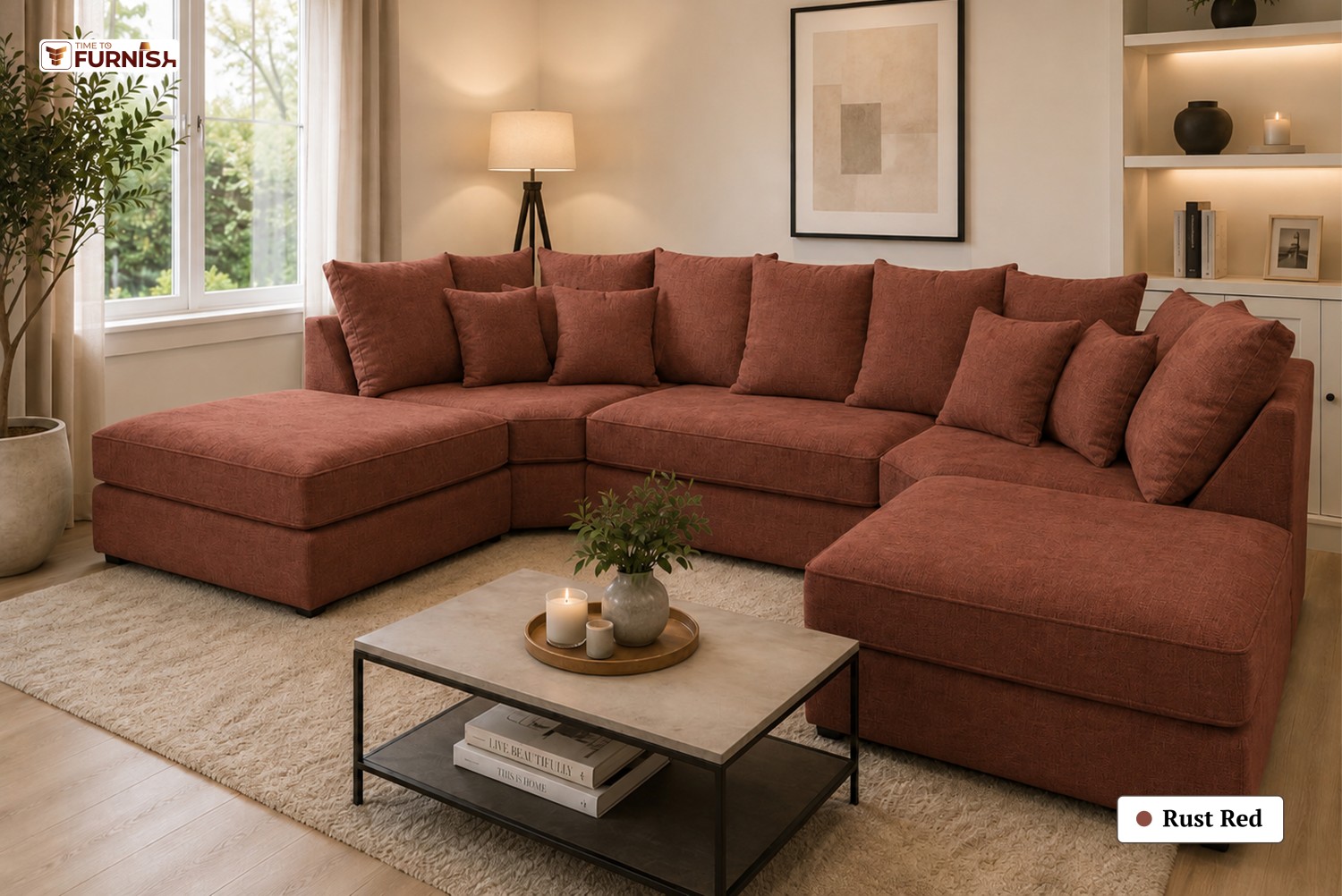 TTF-S-Sahara2622 Luxury Fabric Sofa  Sofa Only (Coffee Table Not Included)