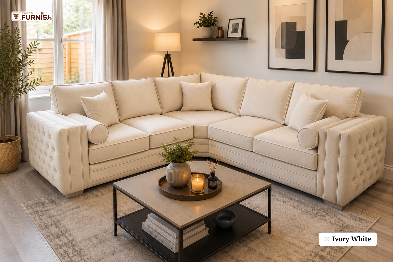 TTF-S-Lulu2625 Luxury Fabric Sofa  Sofa Only (Coffee Table Not Included)