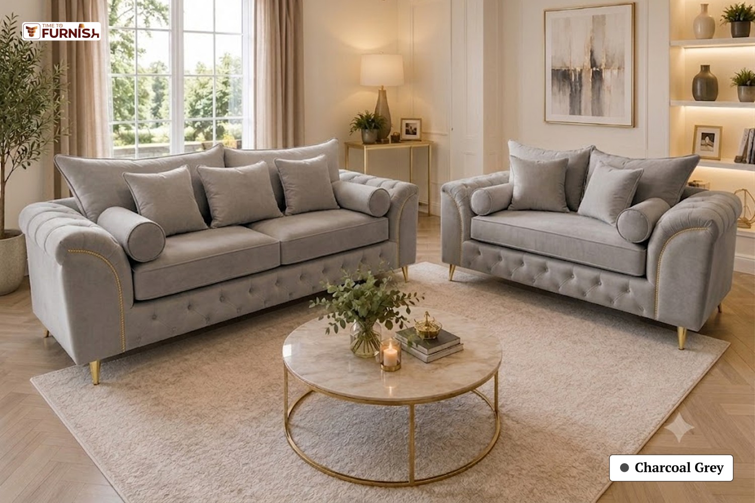 TTF-S-Sultana2628 Fabric Corner Sofa