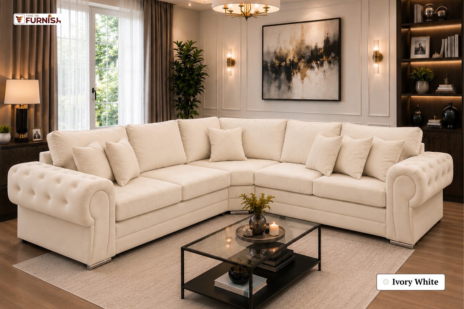 TTF-S-Dana2612 Luxury Fabric Sofa  Sofa Only (Coffee Table Not Included)
