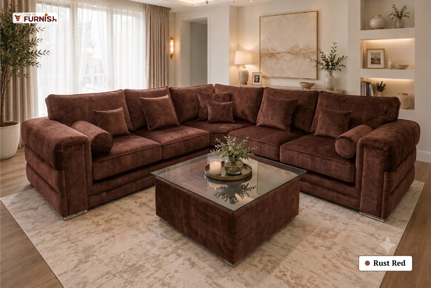 TTF-S-Yasmin2607 Luxury Fabric Sofa  Sofa Only (Optional Coffee Table Available)