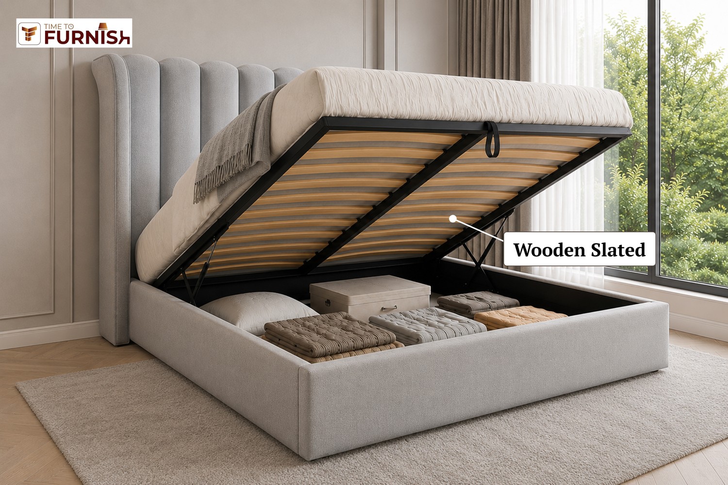 Malika Prestige Bed with Optional Ottoman Storage  TTF286