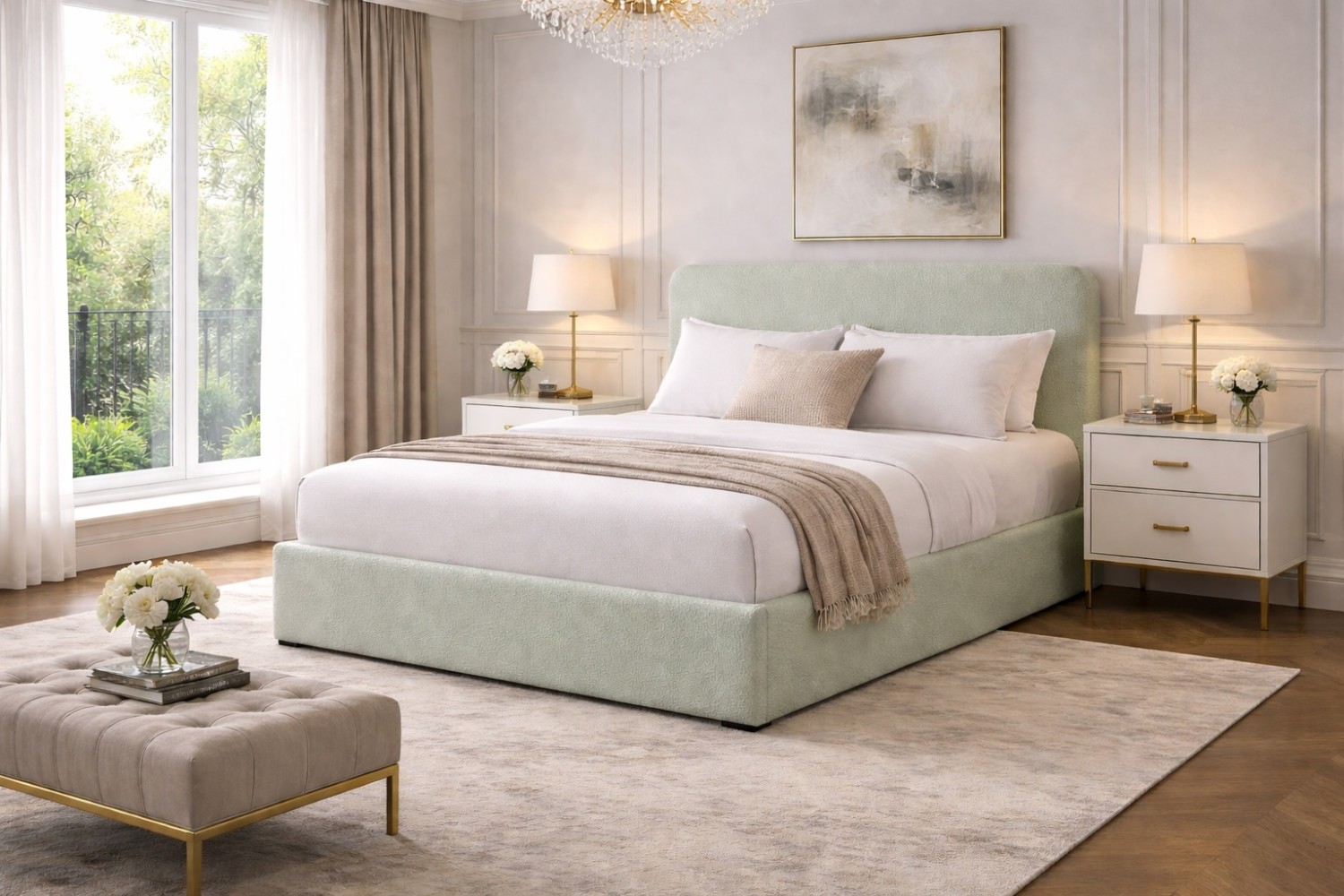 Lux Bed with Optional Ottoman Storage