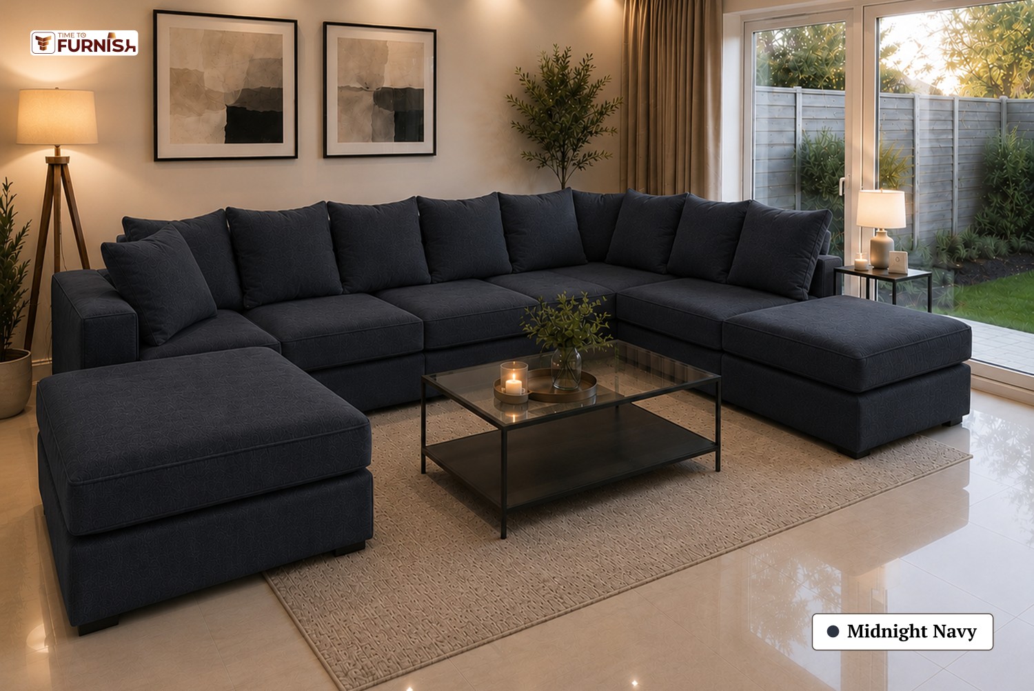 TTF-S-Farah2616 Luxury Fabric Sofa  Sofa Only (Coffee Table Not Included)