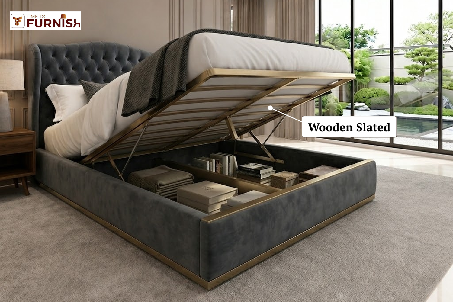 Whistler Bed with Optional Ottoman Storage  TTF280
