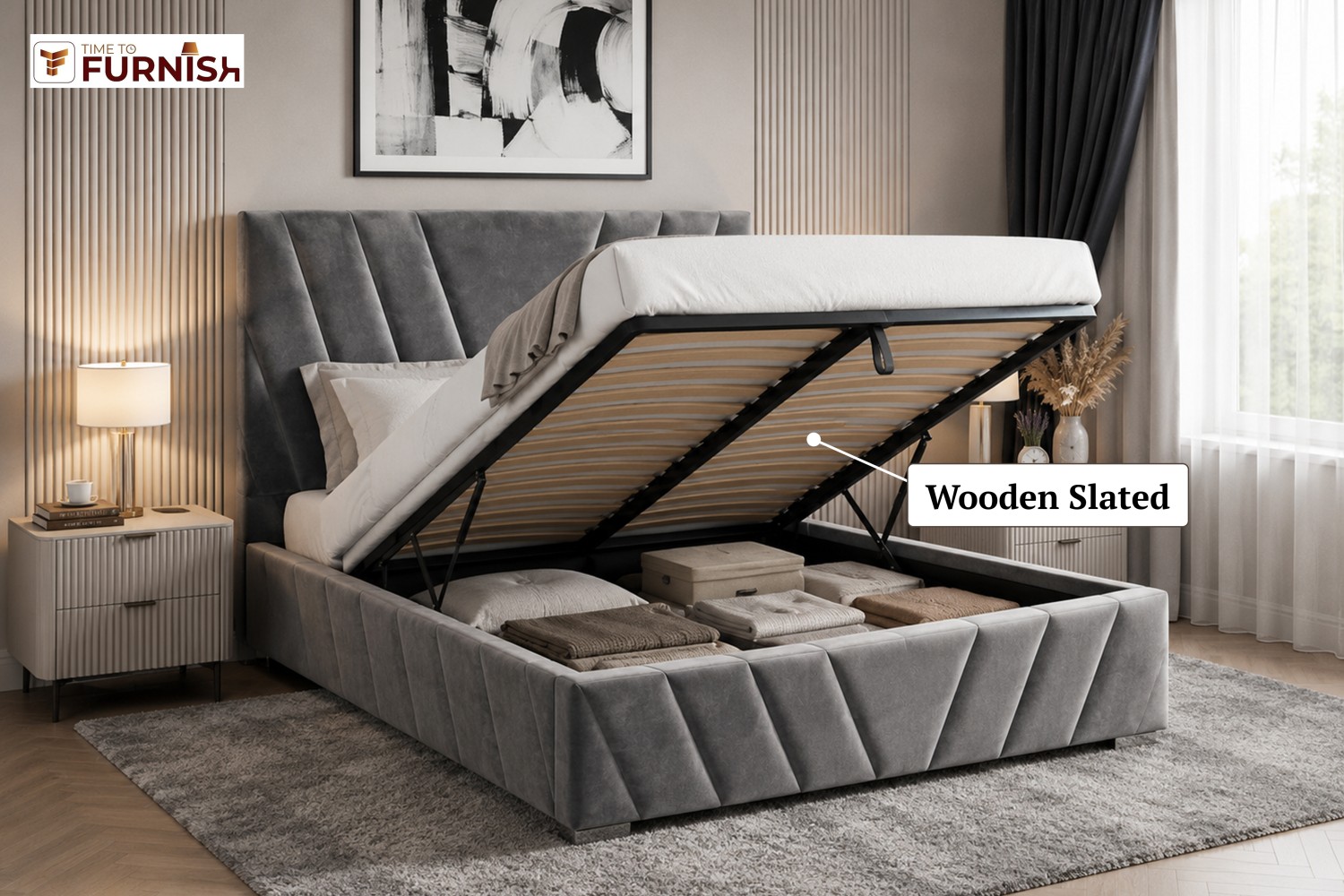 Amira Royal Bed with Optional Ottoman Storage  TTF285