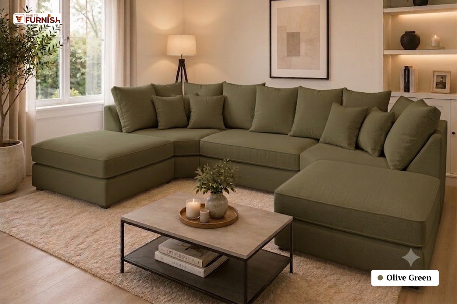 TTF-S-Sahara2622 Luxury Fabric Sofa  Sofa Only (Coffee Table Not Included)