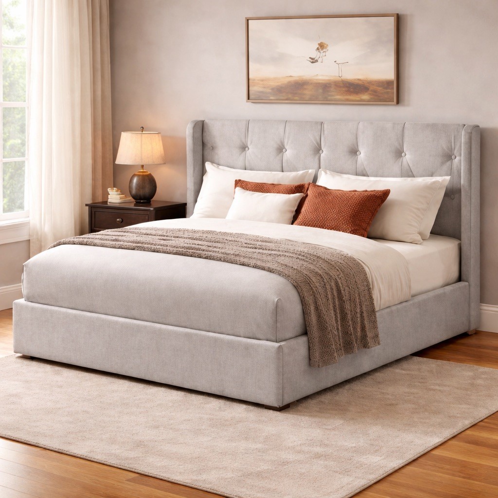 Aurora Bed with Optional Ottoman Storage
