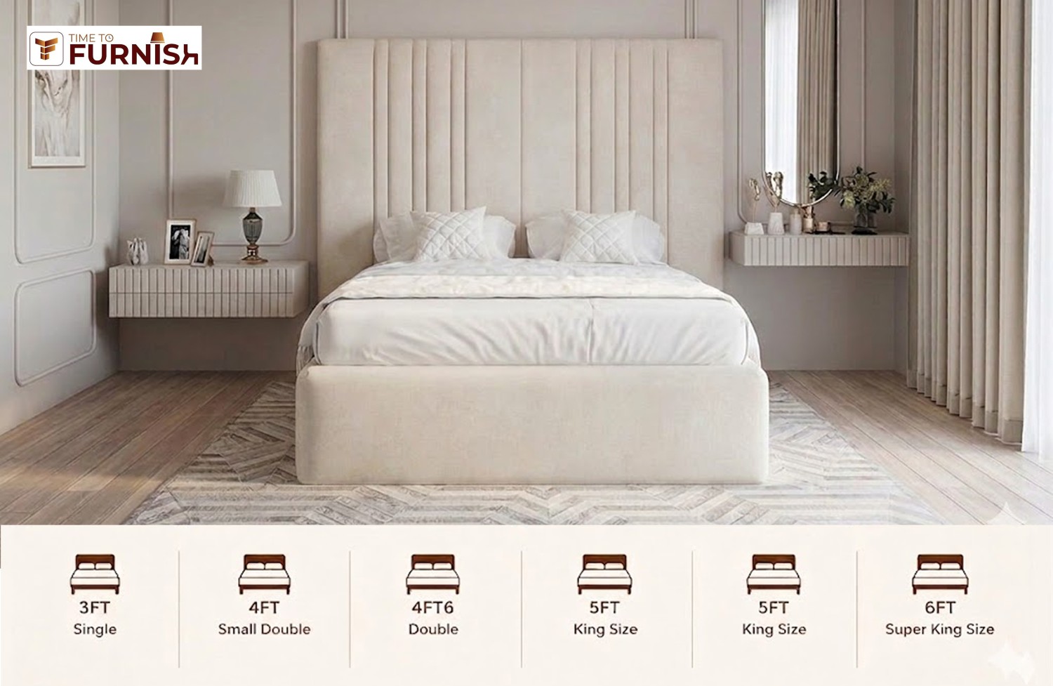 Noor Luxe Bed with Optional Ottoman Storage  TTF284