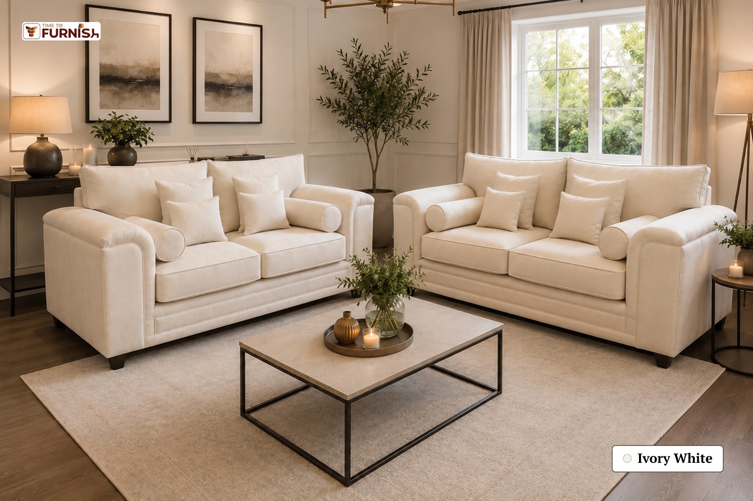 TTF-S-Karima2620 Luxury Fabric Sofa  Sofa Only (Coffee Table Not Included)