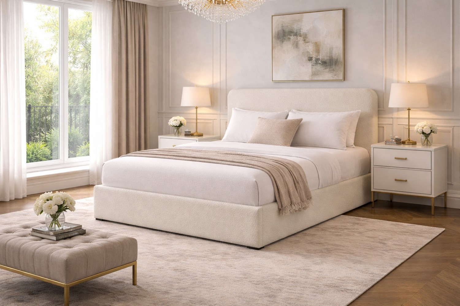 Lux Bed with Optional Ottoman Storage