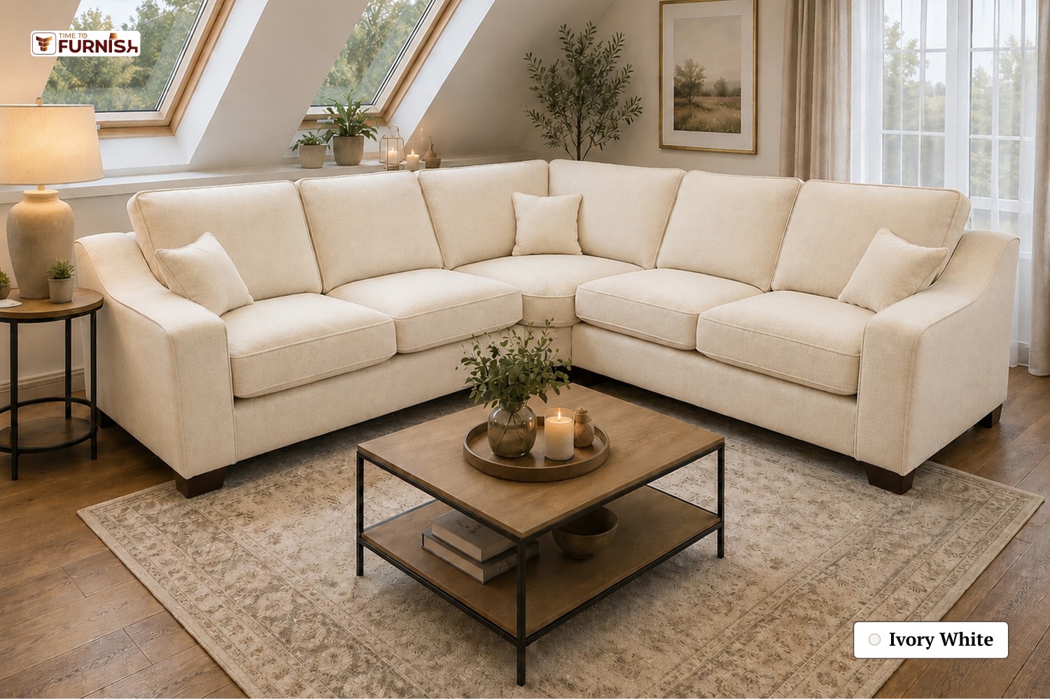 TTF-S-Safiya2631 Luxury Fabric Sofa  Sofa Only (Coffee Table Not Included)