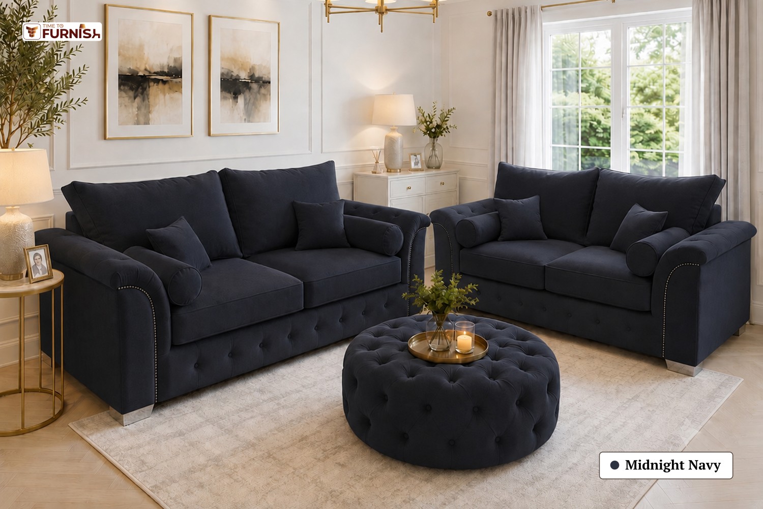 TTF-S-Rimal2621 Luxury Fabric Sofa  Sofa Only (Optional Coffee Table Available)