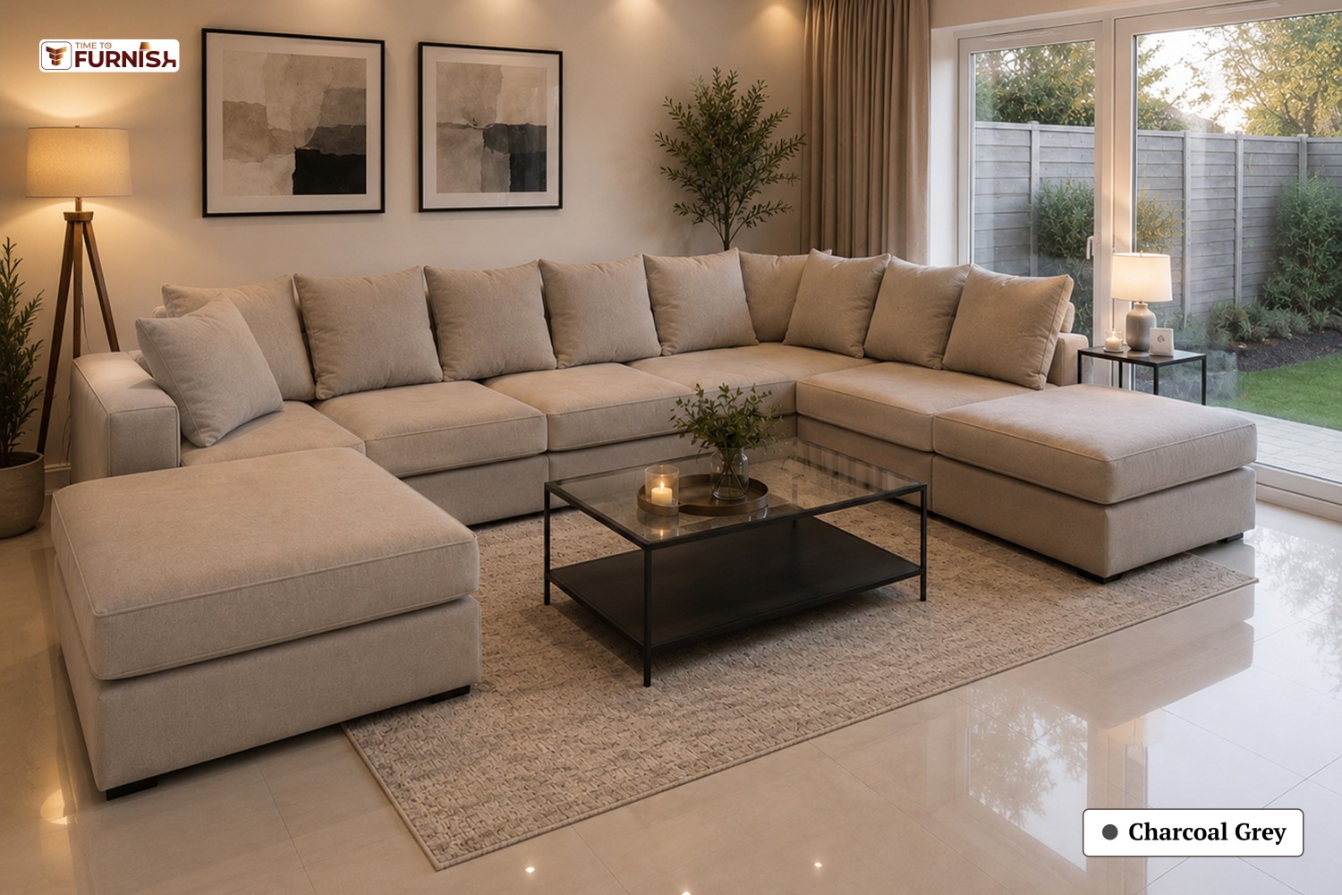 TTF-S-Farah2616 Luxury Fabric Sofa  Sofa Only (Coffee Table Not Included)