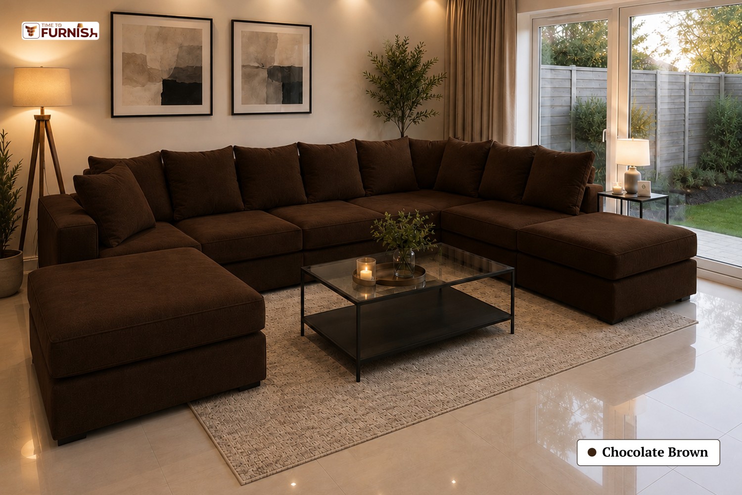 TTF-S-Farah2616 Luxury Fabric Sofa  Sofa Only (Coffee Table Not Included)