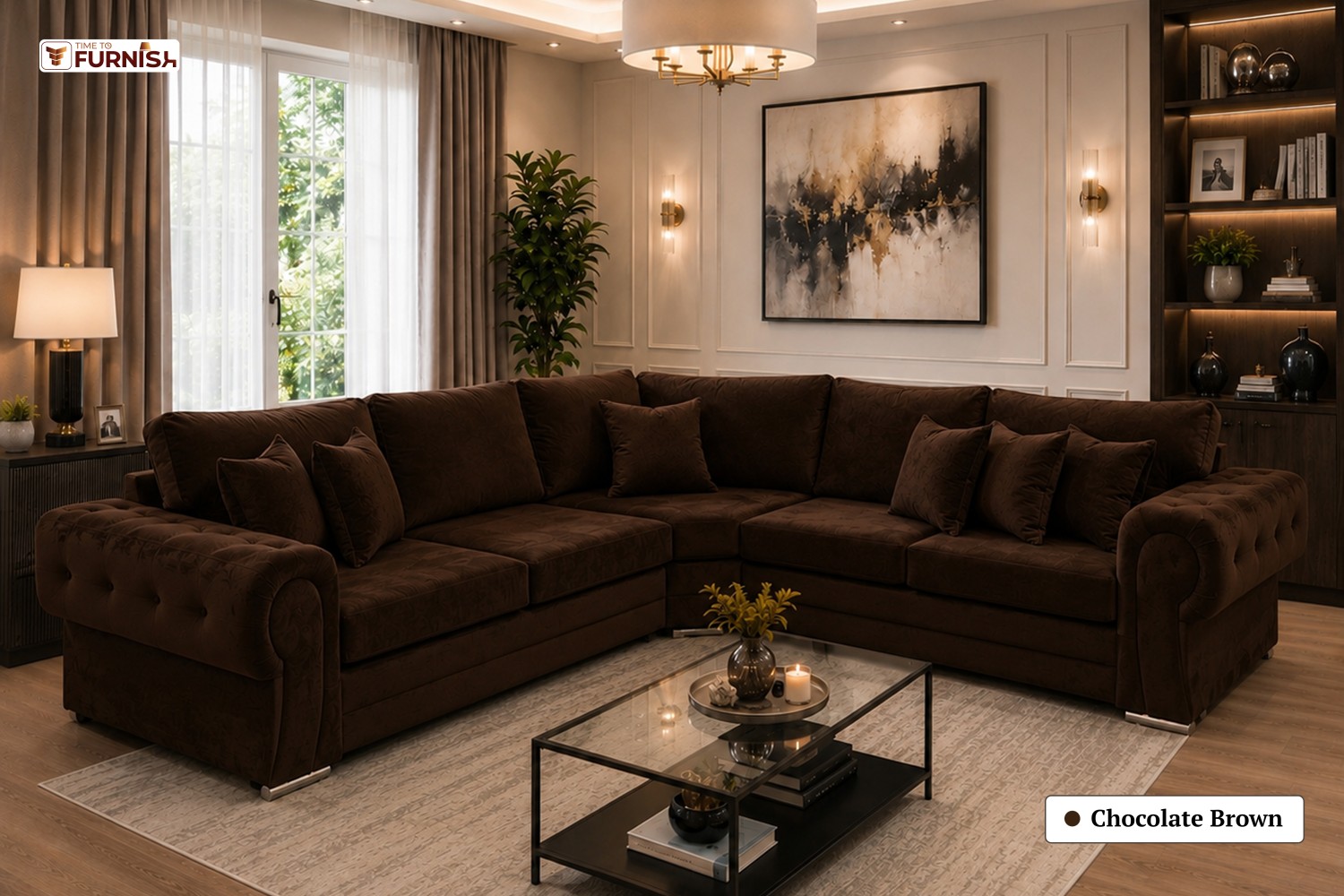 TTF-S-Dana2612 Luxury Fabric Sofa  Sofa Only (Coffee Table Not Included)