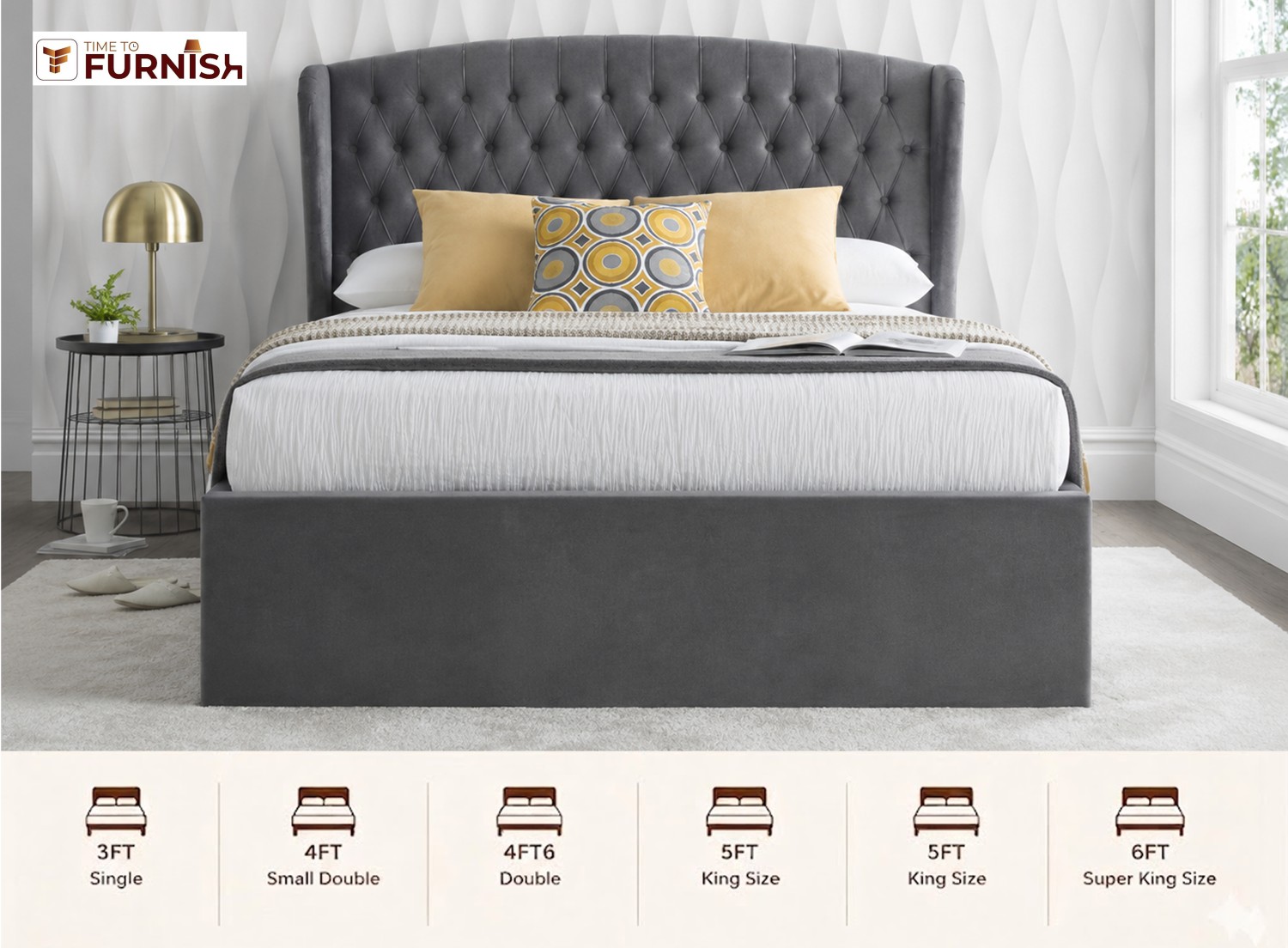 Niagara Bed with Optional Ottoman Storage  TTF282