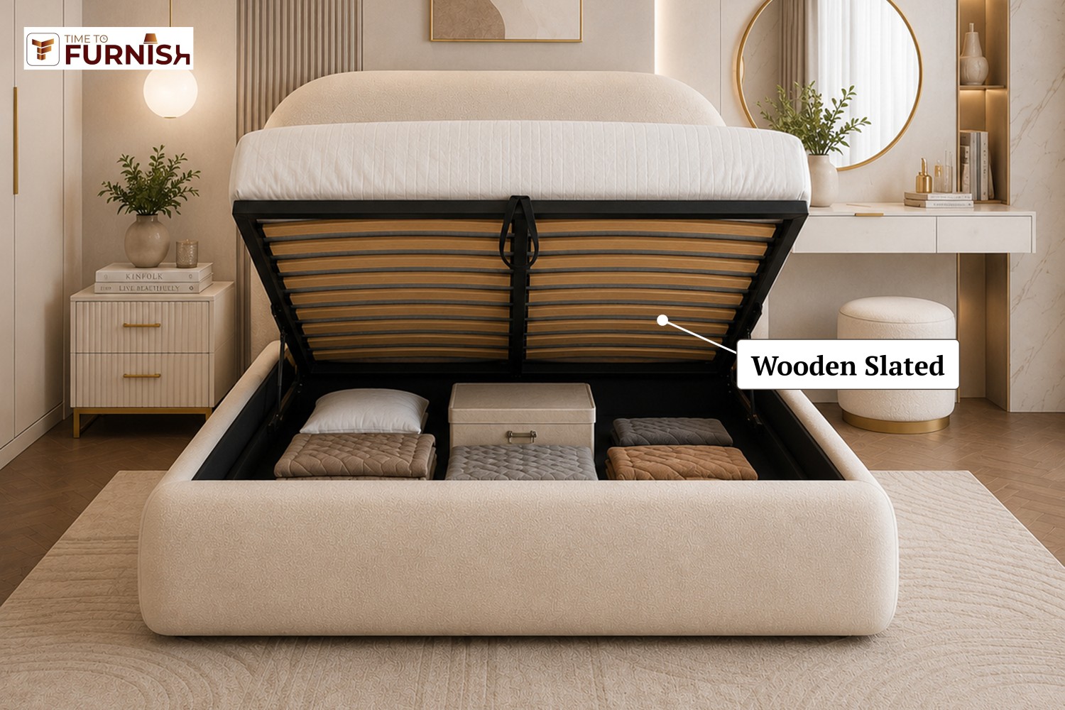 Aaliyah Signature Bed with Optional Ottoman Storage  TTF289