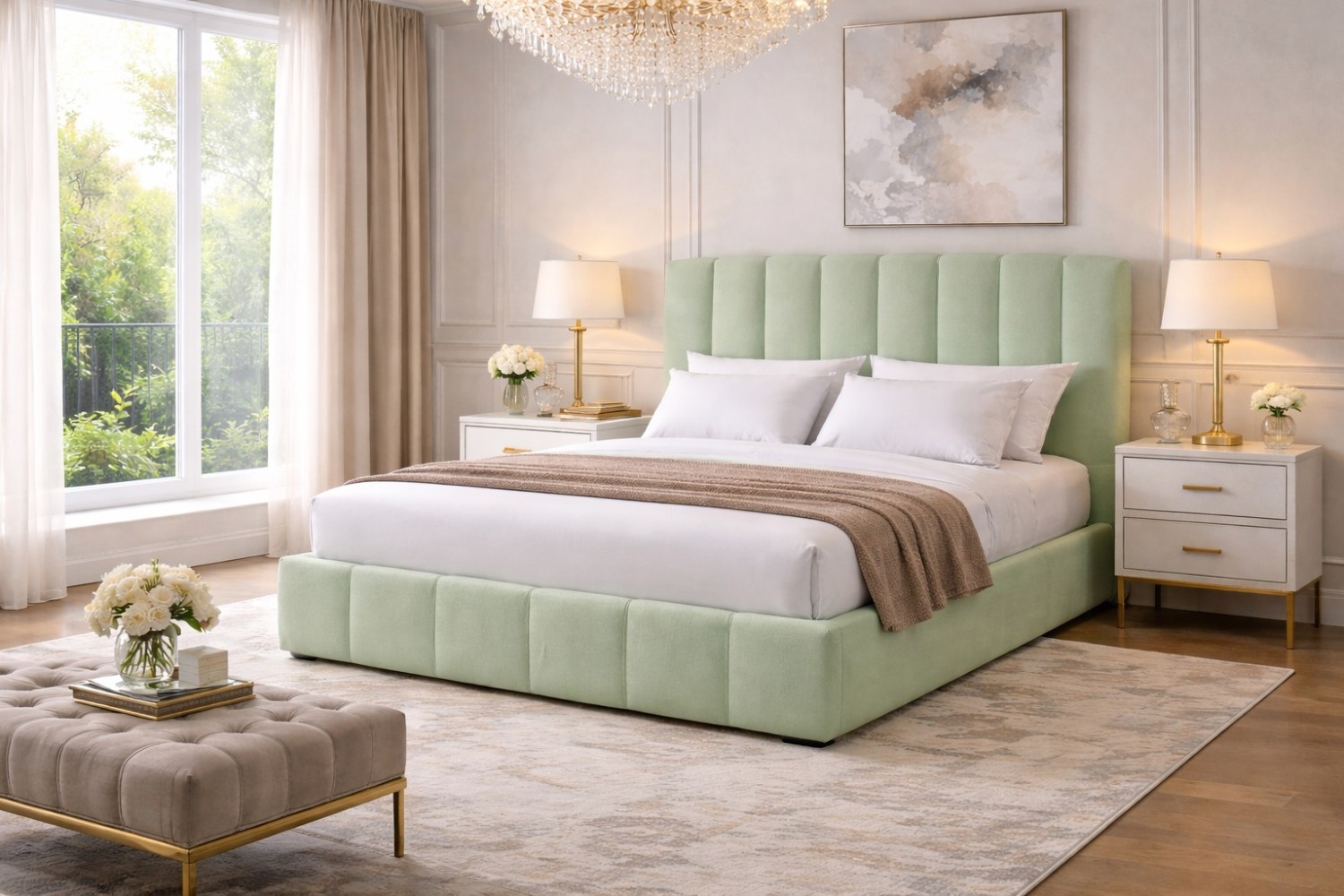 Luna Bed with Optional Ottoman Storage