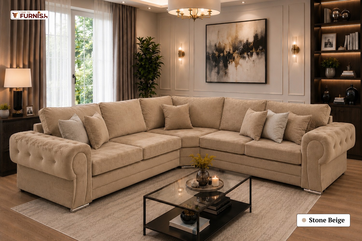 TTF-S-Dana2612 Luxury Fabric Sofa  Sofa Only (Coffee Table Not Included)