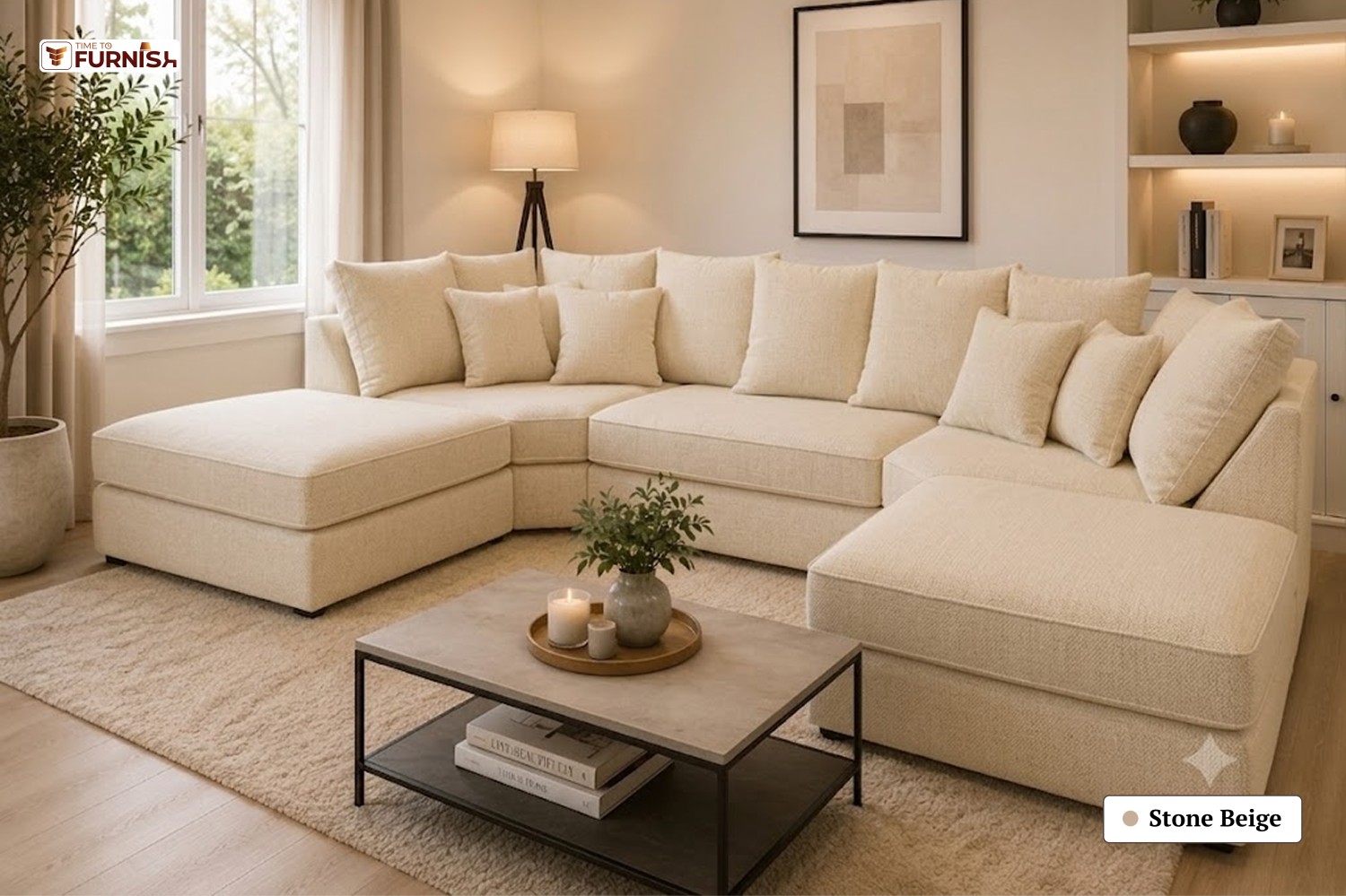 TTF-S-Sahara2622 Luxury Fabric Sofa  Sofa Only (Coffee Table Not Included)