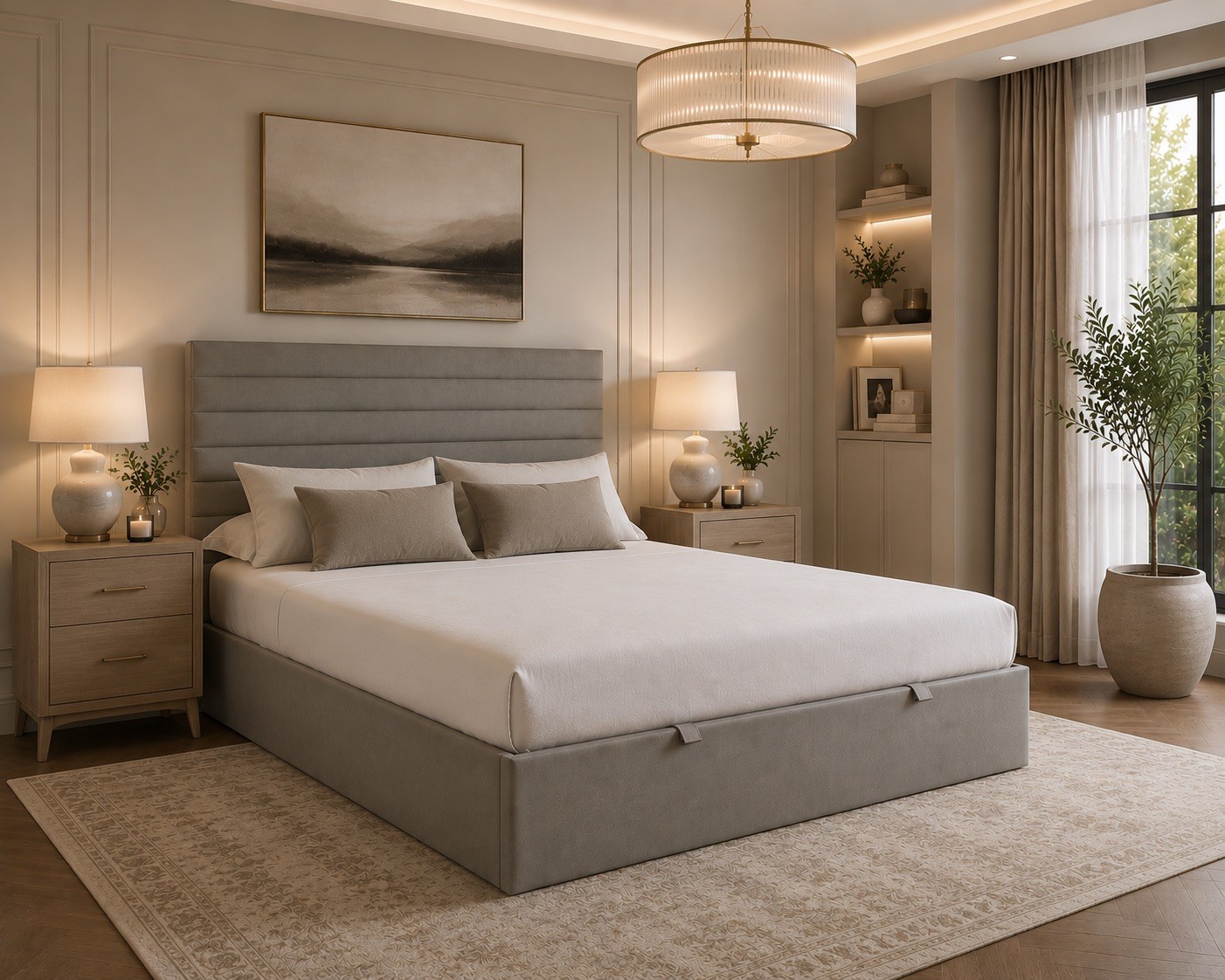 Ramsy Up Bed with Optional Ottoman Storage