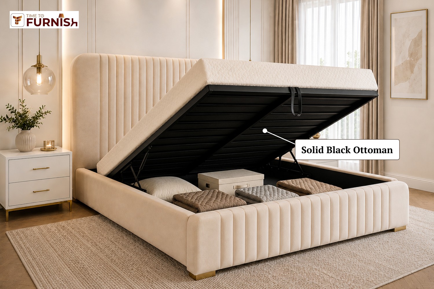 Jannah Supreme Bed with Optional Ottoman Storage  TTF288