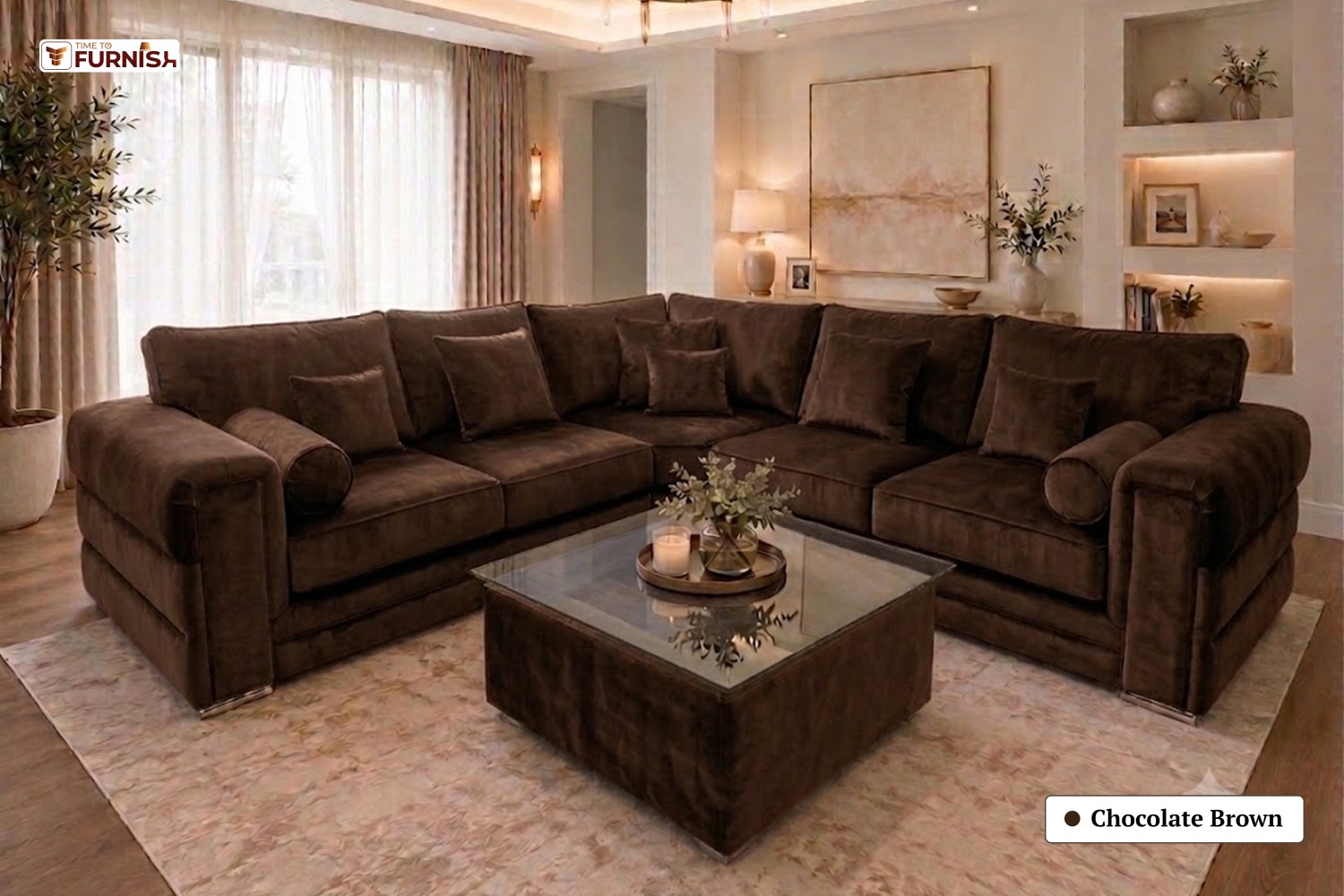TTF-S-Yasmin2607 Luxury Fabric Sofa  Sofa Only (Optional Coffee Table Available)