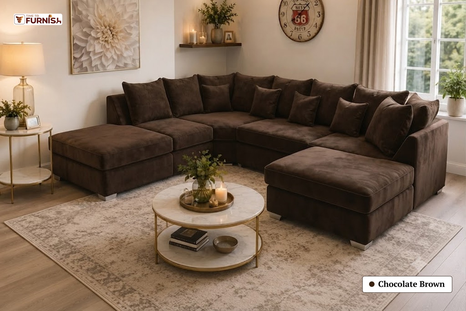 TTF-S-Mahra2630 Luxury Fabric Sofa  Sofa Only (Coffee Table Not Included)