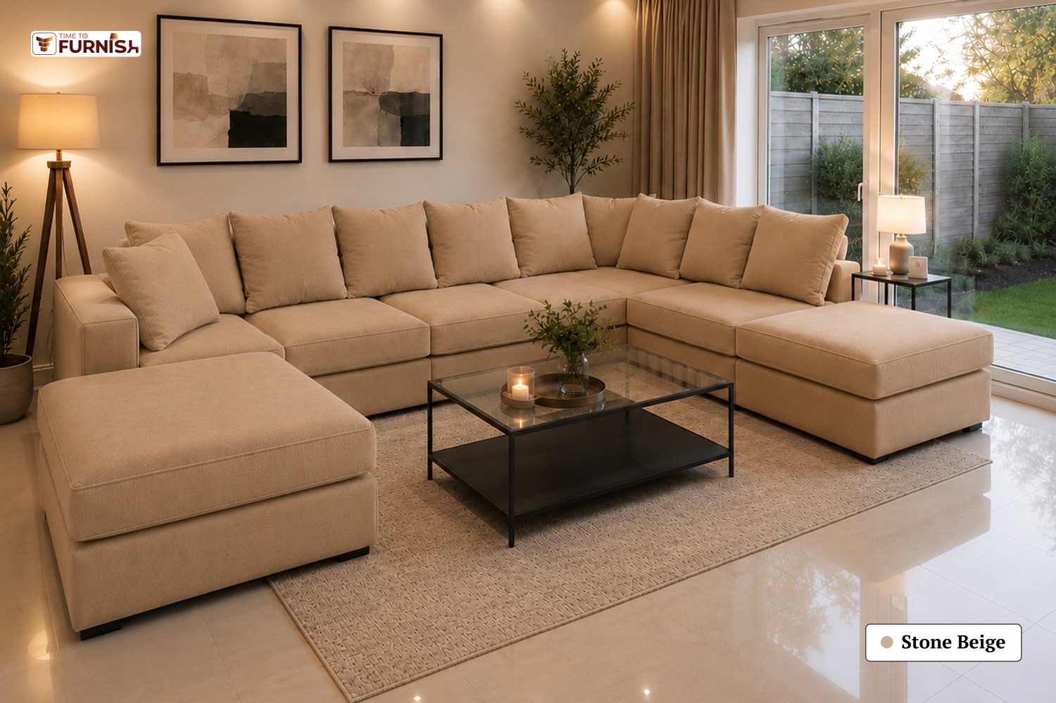 TTF-S-Farah2616 Luxury Fabric Sofa  Sofa Only (Coffee Table Not Included)