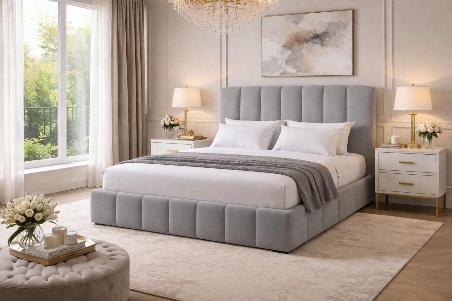 Luna Bed with Optional Ottoman Storage