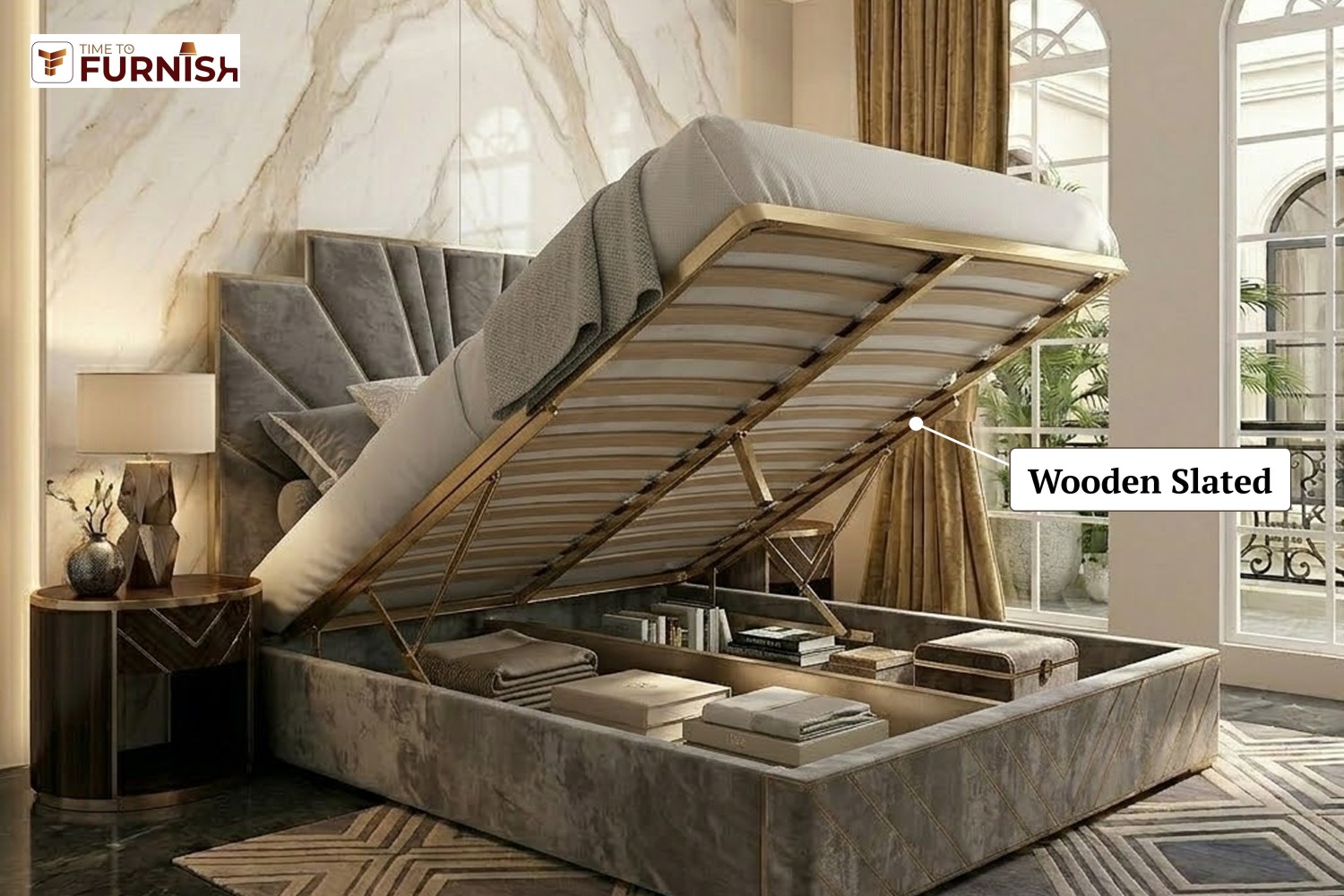 Banff Bed with Optional Ottoman Storage