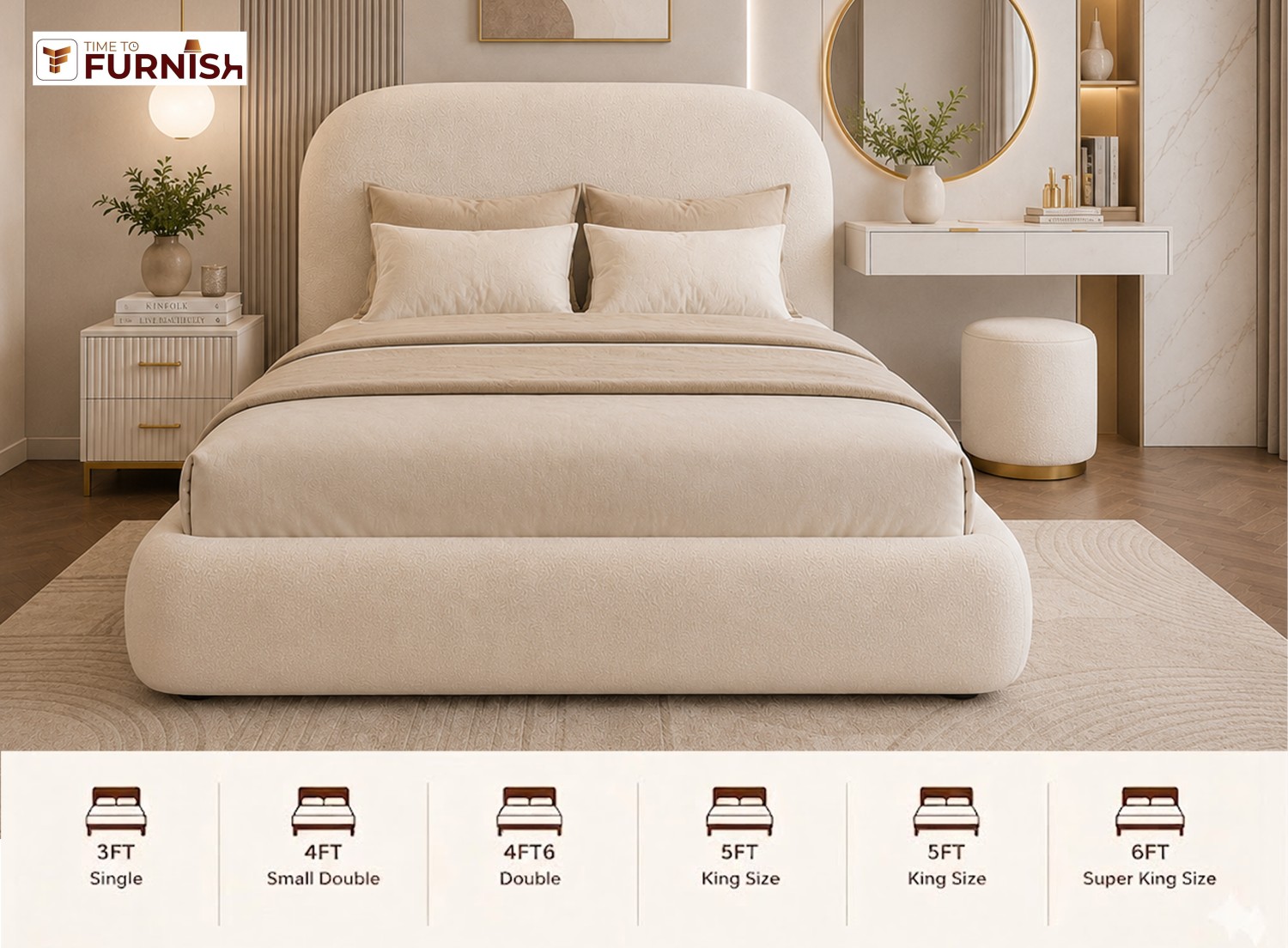 Aaliyah Signature Bed with Optional Ottoman Storage  TTF289