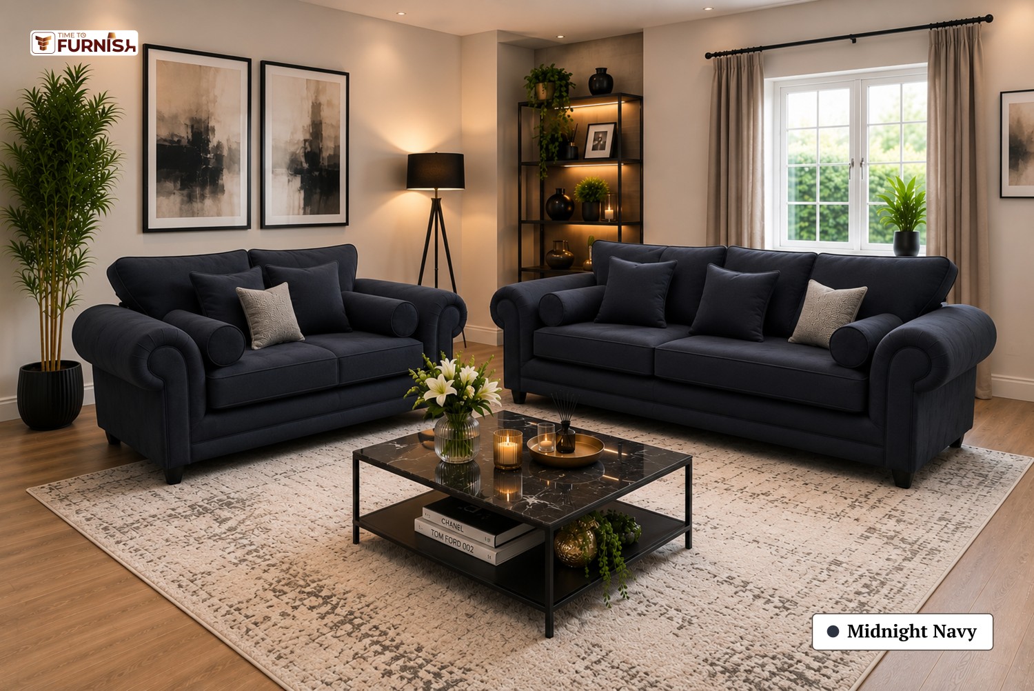 TTF-S-Dalia2633 Luxury Fabric Sofa  Sofa Only (Coffee Table Not Included)