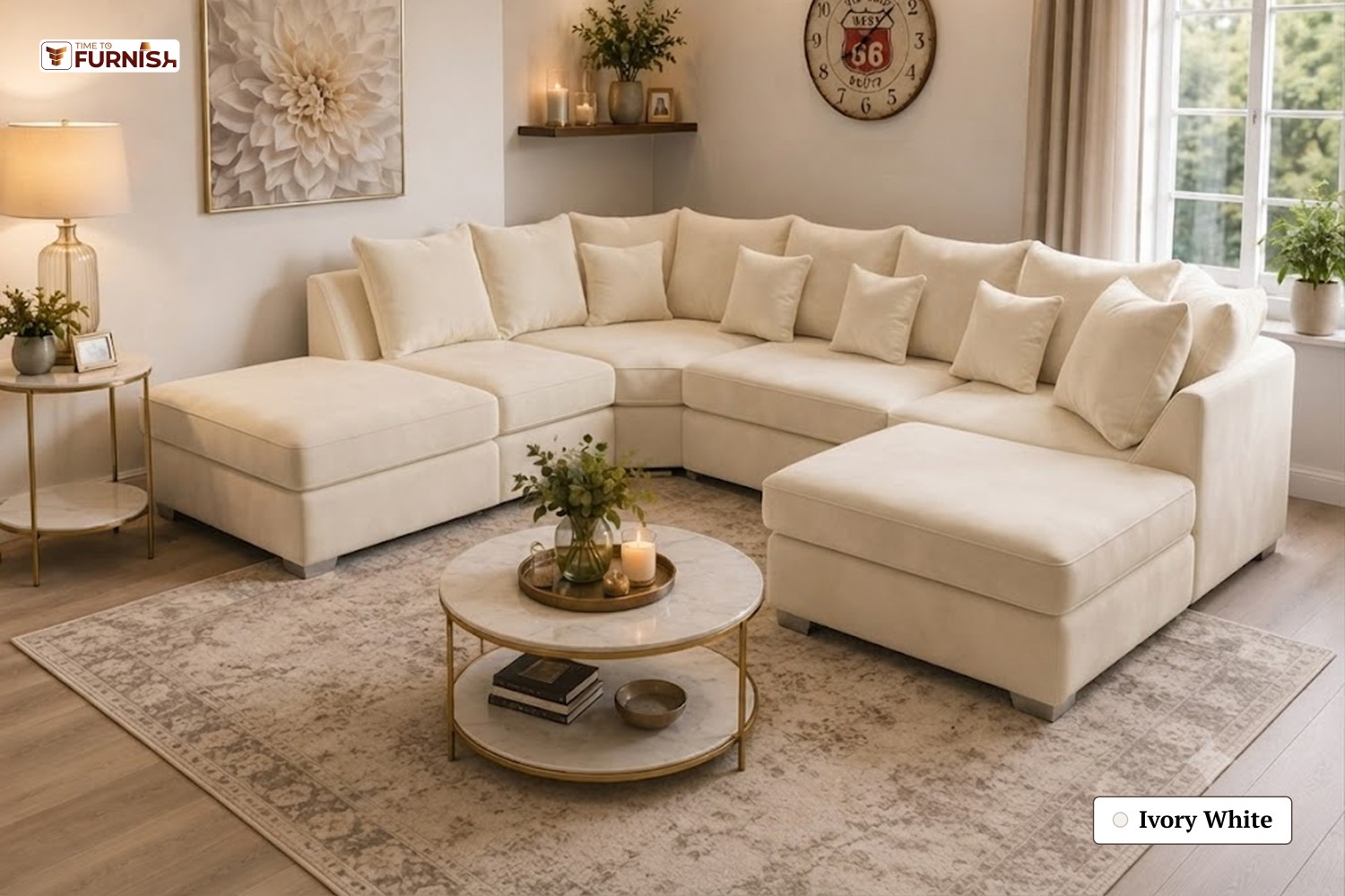 TTF-S-Mahra2630 Luxury Fabric Sofa  Sofa Only (Coffee Table Not Included)
