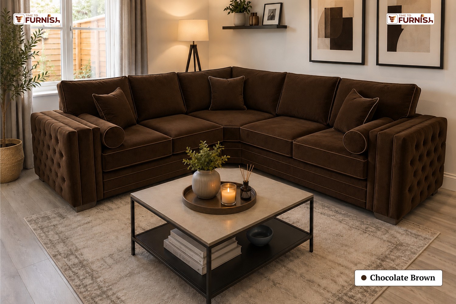 TTF-S-Lulu2625 Luxury Fabric Sofa  Sofa Only (Coffee Table Not Included)