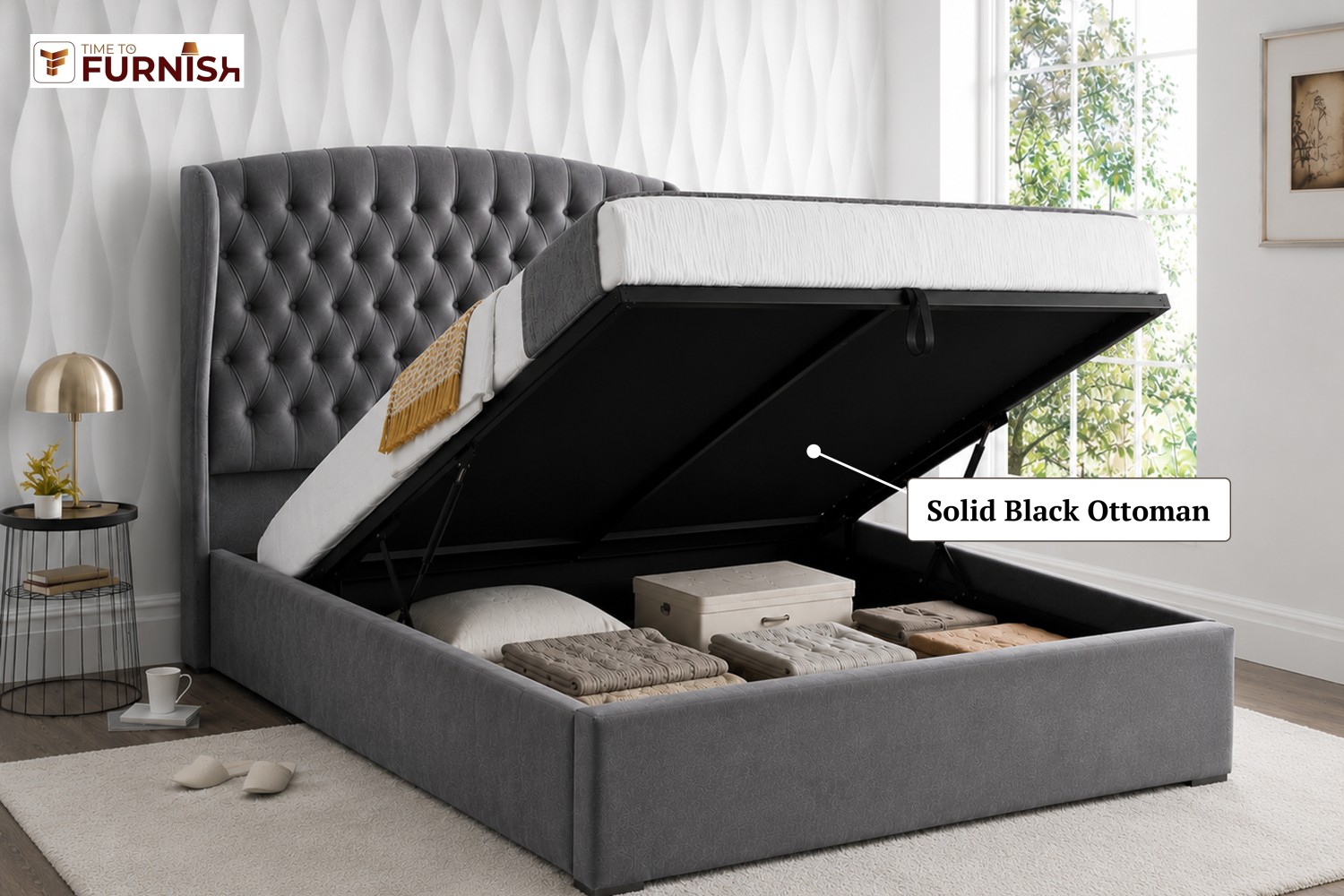 Niagara Bed with Optional Ottoman Storage  TTF282