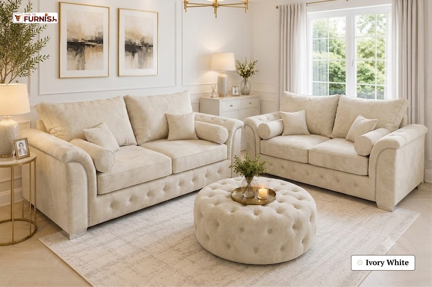 TTF-S-Rimal2621 Luxury Fabric Sofa  Sofa Only (Optional Coffee Table Available)