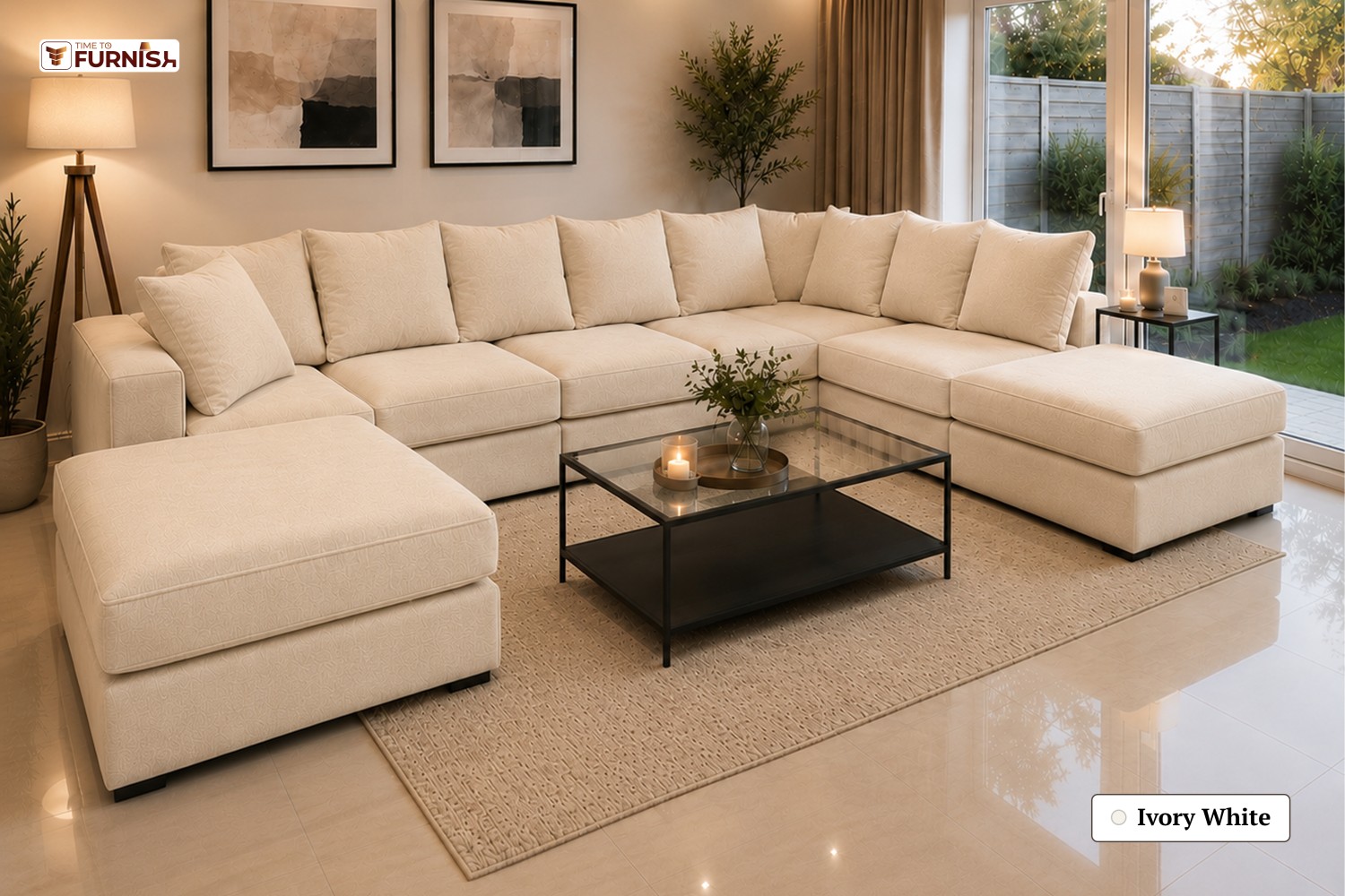 TTF-S-Farah2616 Luxury Fabric Sofa  Sofa Only (Coffee Table Not Included)